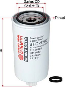 Топливный фильтр-сепаратор Sakura. Артикул SFC-5705