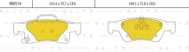 Колодки тормозные JEEP GRAND CHEROKEE 10- задн. (Blitz). Артикул BB0514