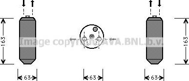 Осушитель кондиционера AVA для Honda Civic V 1991-1995. Артикул HDD103