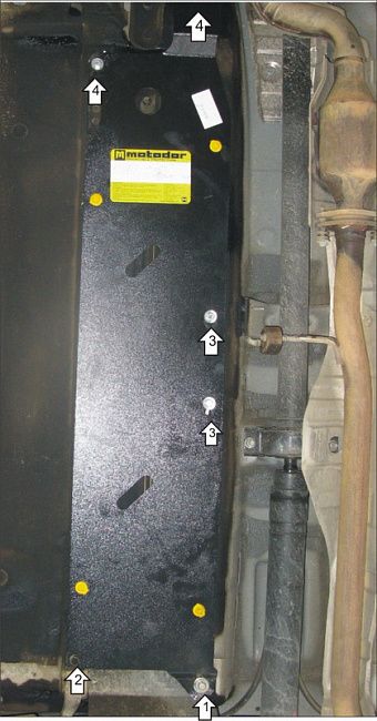 Защита Мотодор для топливных трубок Nissan X-Trail T31 2007-2014. Артикул 11408