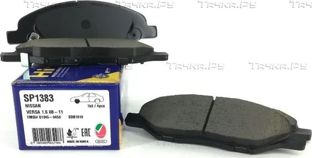 Тормозные колодки Sangsin Hi-Q передние для Nissan Note I 2006-2012. Артикул SP1383