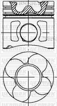 Поршень Yenmak для Audi A4 I (B5) 1997-2001. Артикул 31-04333-000