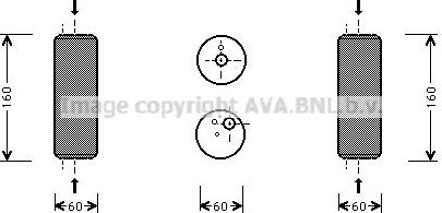 Осушитель кондиционера AVA (алюминий). Артикул VND014