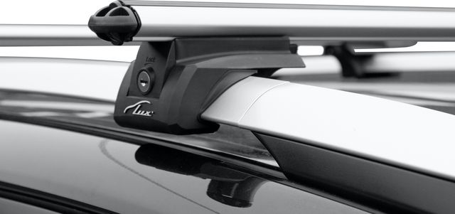 Багажник на рейлинги LUX Элегант для Audi A6 allroad quattro 2012-2019 (Аэро-классик дуги шириной 53 мм). Артикул 842624