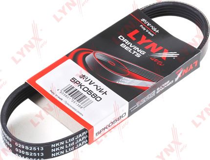 Приводной ремень поликлиновой LYNXauto. Артикул 5PK0580