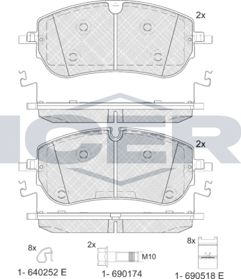 Тормозные колодки Icer. Артикул 182451