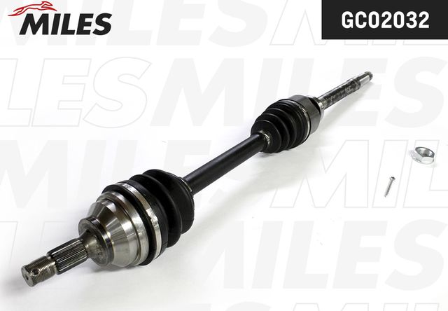 Полуось (привод в сборе, приводной вал) Miles правая для Peugeot Partner I 1996-2015. Артикул GC02032