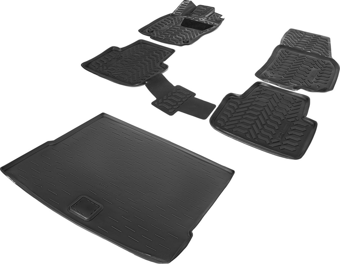 Коврики AutoFlex для салона и багажника Volkswagen Tiguan II (DSG РКПП, верхний коврик багажника) 2016-2020 2020-2026. Артикул K9580201-2