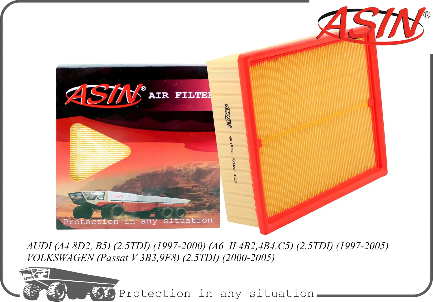 Фильтр воздушный (Asin). Артикул ASINFA3465