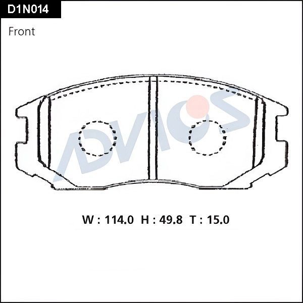 Тормозные колодки Advics. Артикул D1N014