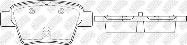 Тормозные колодки NiBK задние для Geely Emgrand EC7 2014-2016. Артикул PN0069