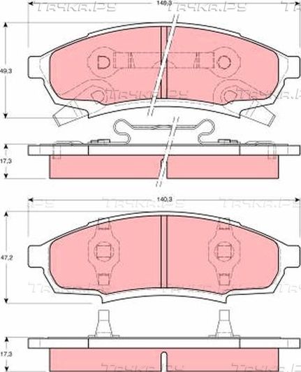 Тормозные колодки TRW передние для Oldsmobile Cutlass Supreme 1989-1997. Артикул GDB4014