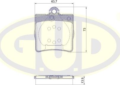 Тормозные колодки G.U.D.. Артикул GBP880148
