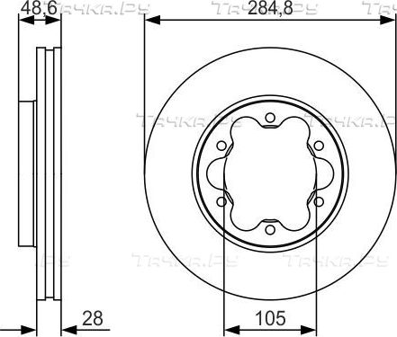 Тормозной диск Bosch. Артикул 0 986 479 R27