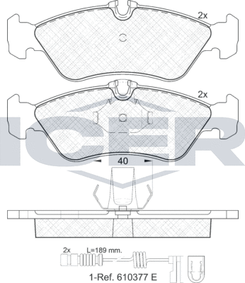 Тормозные колодки Icer. Артикул 141103-203