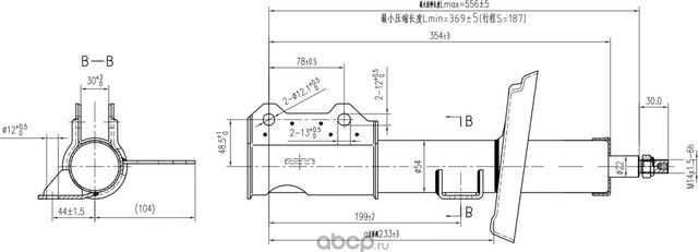 Амортизатор передний левый (газ) AWSA421604 (Awgo). Артикул AWSA421604