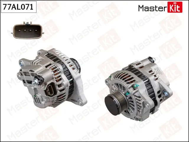 77AL071 Генератор\ MITSUBISHI ASX/LANCER/OUTLANDER (14V 120A) (Master KIT) Master KIT. Артикул 77al071