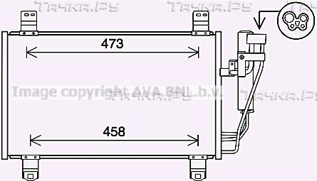 Радиатор кондиционера (конденсатор) AVA (алюминий). Артикул MZ5283D