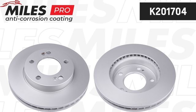 Тормозной диск Miles передний для SsangYong Actyon Sports I 2007-2012. Артикул K201704