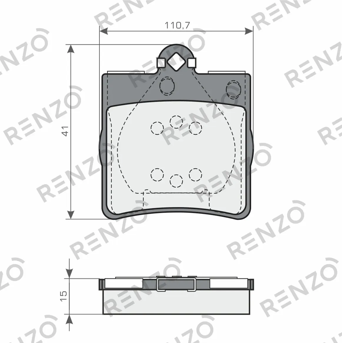 Колодки дисковые (Renzo). Артикул RNZ198