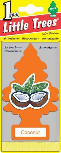 Ароматизатор воздуха Car-Freshner Ёлочка Кокос (Coconut) подвесной, картонный. Артикул U1P-10317-RUSS