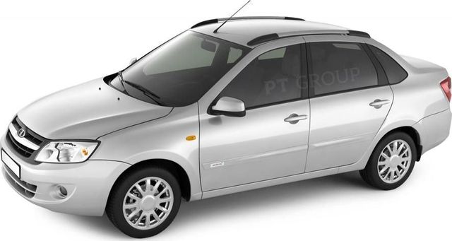 Рейлинги продольные PT Group Комфорт для Lada Kalina седан 2004-2013 Серебристый муар. Артикул 01900601