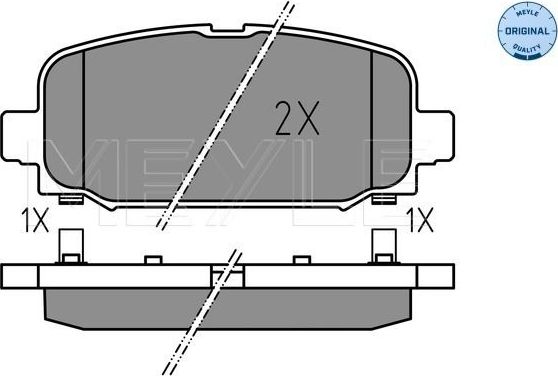Тормозные колодки Meyle Original задние для Jeep Compass II 2016-2026. Артикул 025 228 4418
