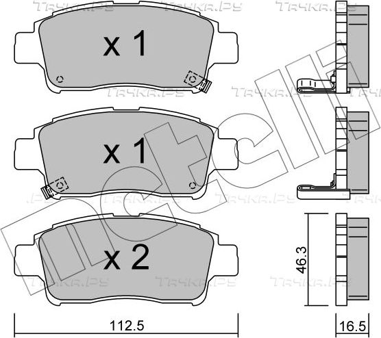 Тормозные колодки Metelli. Артикул 22-0292-0