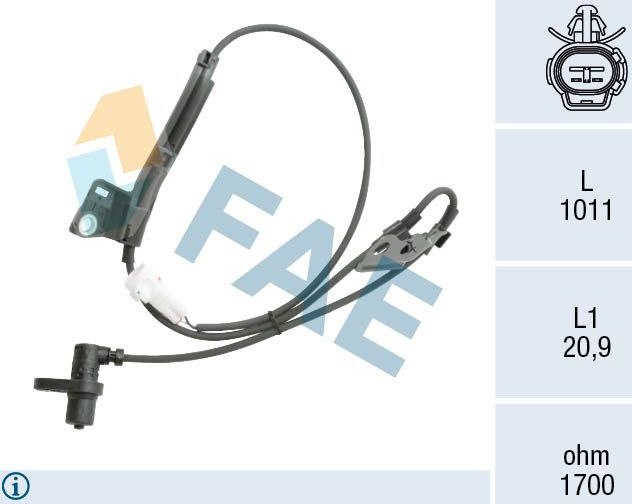 Датчик ABS FAE передний правый для Toyota Corolla Verso I 2001-2007. Артикул 78561