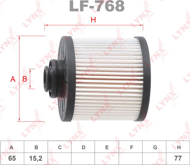 Топливный фильтр LYNXauto для Ford Tourneo Connect II 2015-2026. Артикул LF-768