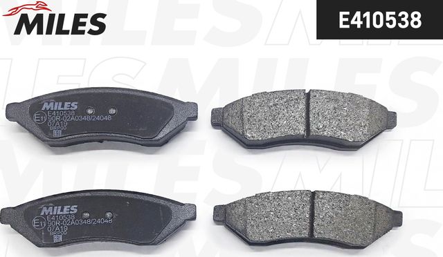 Тормозные колодки Miles (Low-Metallic) задние для Daewoo Magnus 2003-2004. Артикул E410538