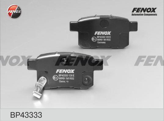 Тормозные колодки Fenox задние для BYD F6 2008-2014. Артикул BP43333
