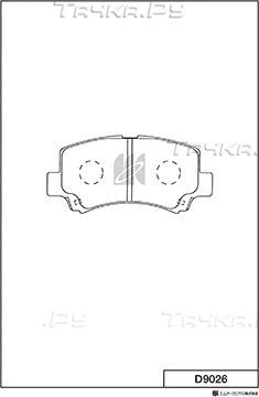 Тормозные колодки MK Kashiyama передние для Chery Kimo (A1) 2007-2014. Артикул D9026