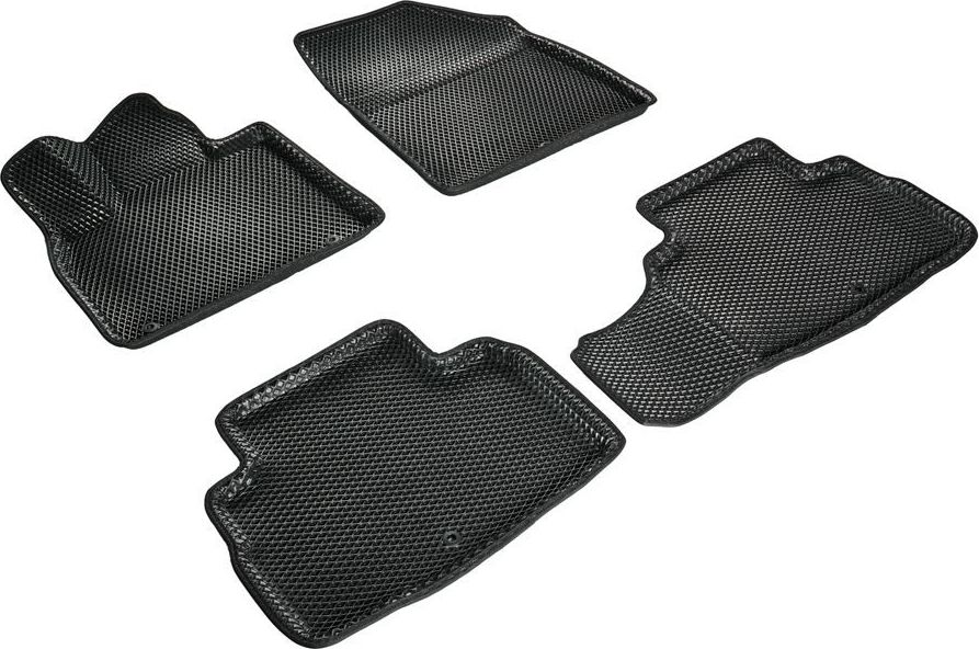 Коврики Seintex 3D EVA ромб для салона Hyundai Palisade I 2018-2026 ЧЕРНЫЕ. Артикул 99171