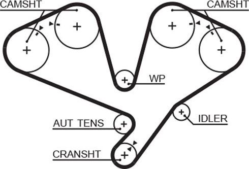Ремень ГРМ Gates PowerGrip® для Kia Opirus I 2003-2006. Артикул 5611XS