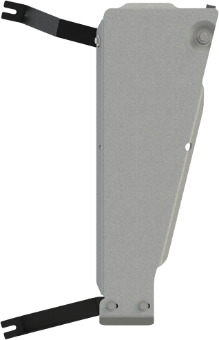 Защита алюминиевая Шериф (4 мм) для трубок кондиционера к дополнительному компрессору Exeed VX 2021-2026. Артикул 40.5141 V1