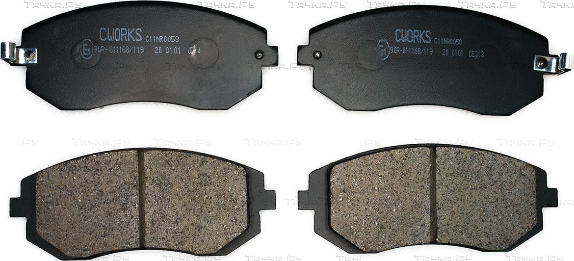 Тормозные колодки Cworks передние для Subaru Forester II 2002-2008. Артикул C11NR0058