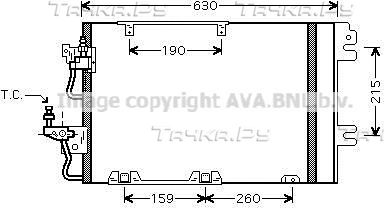 Радиатор кондиционера (конденсатор) AVA для Opel Astra H 2004-2014. Артикул OL5367D