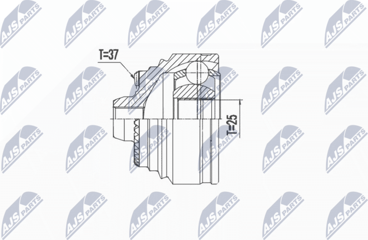 Шрус внутренний (граната) NTY передний для BMW 6 IV (G32) 2017-2026. Артикул NPZ-BM-027