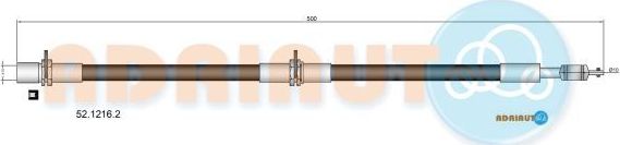 Тормозной шланг Adriauto передний правый/левый для Toyota Celica V (T180) 1989-1994. Артикул 52.1216.2