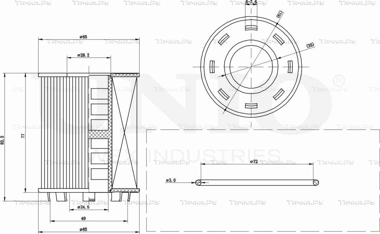Фильтр масляный (Unio). Артикул FLT-20026