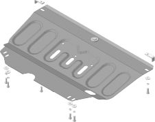 Защита АвтоСтандарт для картера и КПП Citroen C3 Picasso МКПП 2008-2012. Артикул 51609