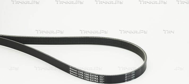 Приводной ремень поликлиновой ContiTech для Alfa Romeo Giulia II (952) 2015-2026. Артикул 6PK1390 EXTRA