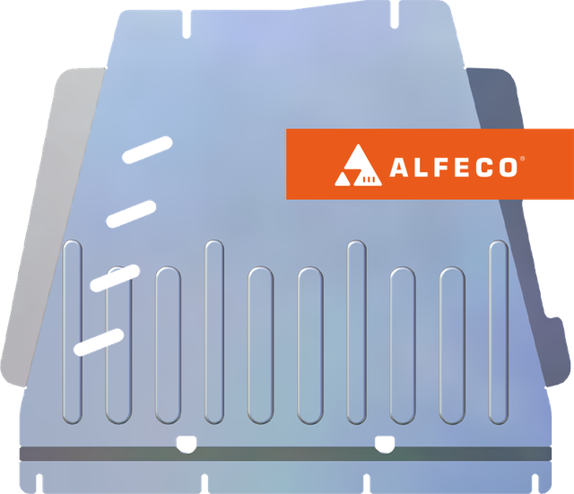 Защита алюминиевая Alfeco для КПП Oting Paladin 4WD 2023-2026. Артикул ALF.72.03al