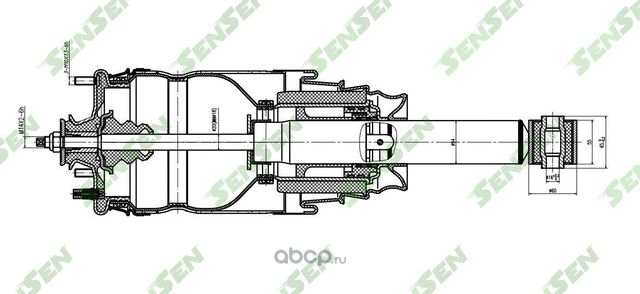 Пневмостойка подвески задняя L=R LAND ROVER Discovery 3 2004/07-2009/0 (Sensen) Sensen. Артикул SAR004