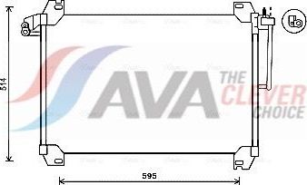 Радиатор кондиционера (конденсатор) AVA (алюминий) для Saab 9-7X 2005-2012. Артикул SBA5074