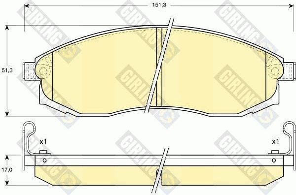 Тормозные колодки Girling. Артикул 6131249