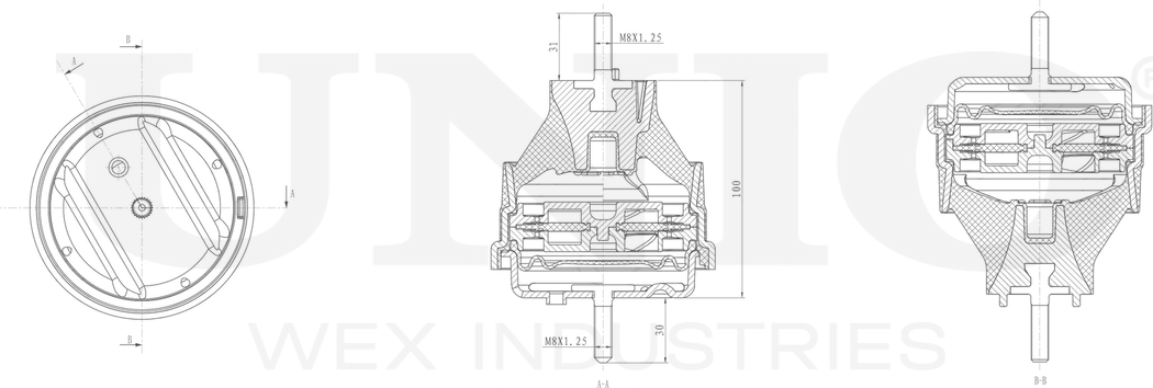 Опора двигателя (Unio). Артикул RMP-15006