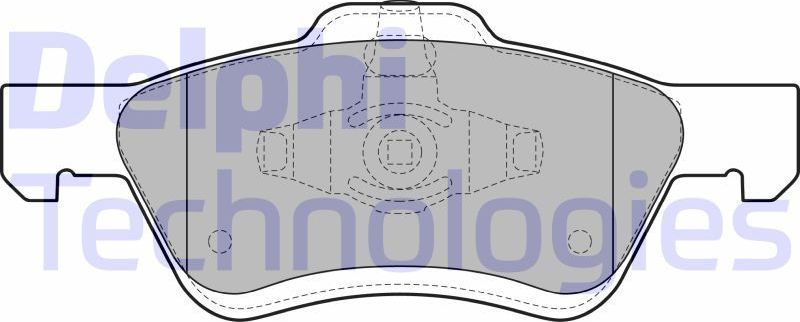 Тормозные колодки Delphi (Low-Metallic). Артикул LP2161