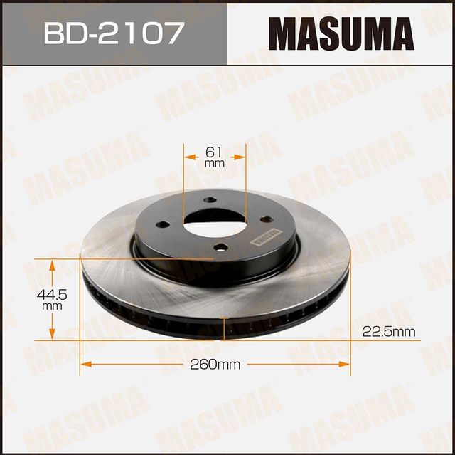 Тормозной диск Masuma. Артикул BD-2107